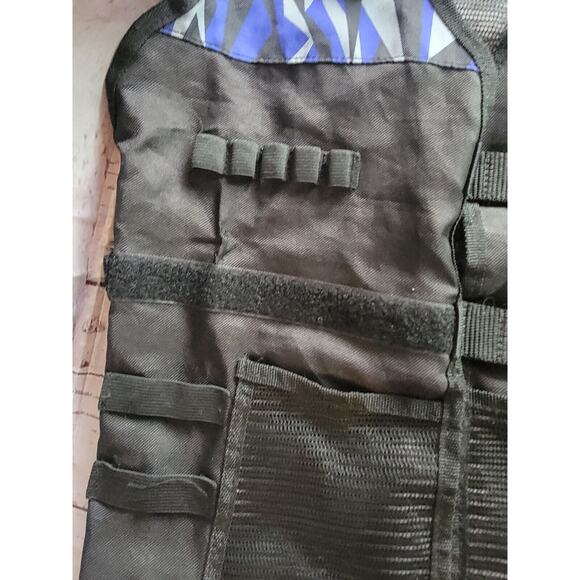 NERF Elite Tactical Vest One Size Fits Most blue Striped Camo - Picture 3 of 9